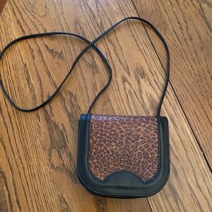 Vintage 90s Roberto Vascon Leopard Mini Bag